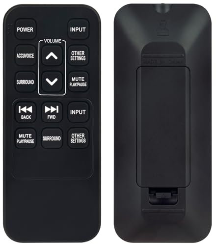 Replacement Remote Control Fit for ZVOX Accuvoice 4002031 AV157 AV257 AV200 AV357 SB380 SB400 SB500 SB700 AV203 AV150 AV155 AV201 SoundBar TV Speaker(without Mounting Bracket)