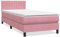 vidaXL Boxspringbett mit Matratze Rosa 80x210 cm Samt, Bett, Bettrahmen, Einzelbett, Schlafzimmermöbel, Lattenrost, Samtbett, Polsterbett