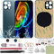 ReuWeu Rear Back Screen Glass Cover Replacement Compatible with iPhone 12 Pro 6.1 + Professional Tools (Pacific Blue)