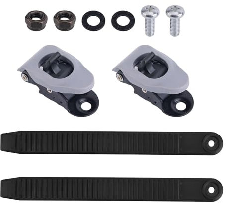 BOXOB 2pcs Snowboard Ankle Ladder Strap Binding Replacement with Black Strap Buckles, Ski Bindings High Elastic Ankle Strap Durable Snowboard Binding Parts for Snowboard Enthusiasts