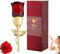 Profumo da donna a forma di rosa, profumo di rosa fresco, profumo di feromone a lunga durata, profumo per capelli e corpo, forza di fiducia in se stessi (rosso)