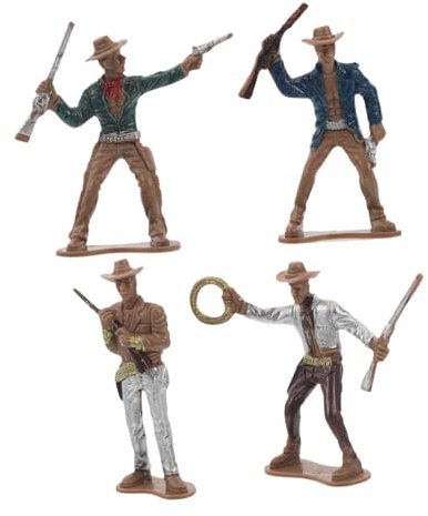 Toyvian Miniatur Cowboy Figuren, Western Party Dekorationen Und Heimdekoration Cowboy Modell Statue Aus Kunststoff Für Sammler Und Enthusiasten Western Partydeko