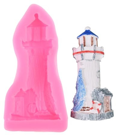 LEIDJGUN Leuchtturm-Kerzenform, Silikonform, Anker, Segelboot, Kunstharzgussform, selbstgemachtes Werkzeug zur Herstellung von Hochzeitskerzen