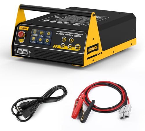 AUTOOL Flash Reprogramming Power Supply, Car Battery Charger with Battery Maintainer Jump Starter Mode, Adjustable Charging Current Voltage, for Lithium & Lead-Acid Battery, with Touchscreens