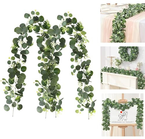 2 Pièces Liane Artificielle 180cm Guirlande Fleurs Artificielles Vigne Guirlande Vigne Suspendue, pour Les Décorations de Mariage, Les Décorations D'intérieur, Les Arches