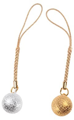 Gatuida 2 Stück Runde Glocke Zubehör Mini-Glocken Telefon Charme Glocke Hängende Ornamente Herstellung Handyanhänger Rucksackzauber Reize Telefon-Charm-Glocke Klimpern Silberne Glocke