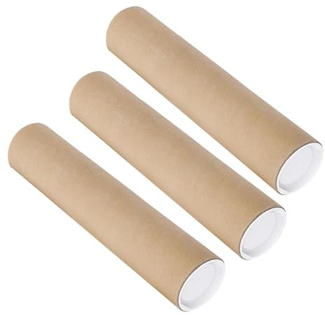Lange Posterröhren für den Versand, Versandrolle, Versandrolle, Kartonverpackung, Karton für Blaupausen, Kunst, Gemälde, Dokumentenversand