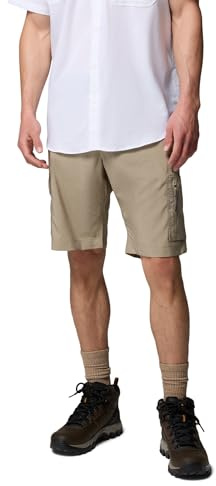 Columbia Men's Silver Ridge Utility Cargo Short, Cargo Hiking Shorts, Tusk, 34 Waist x 10 Length