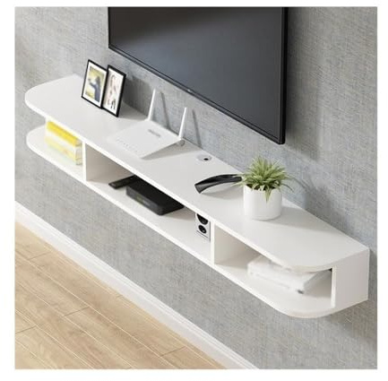 Lizhuzhuzs28 Moderne Meuble TV Mural, Support de Rangement Mural, Meuble TV Flottant for Salon et Chambre Console(Blanc)