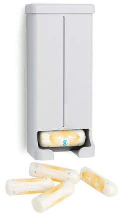 Tamponspender für Badezimmer, Dekorativer Halter für O.b. Tampons, Weiß (Weiß, Normal)