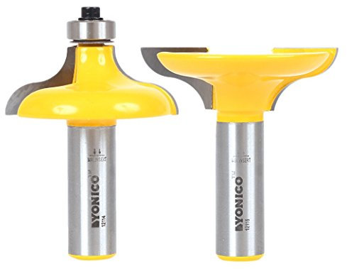 Yonico 12222 Large Ogee 2 Bit Matching Entry Door Profile Router Bit Set 1/2-Inch Shank