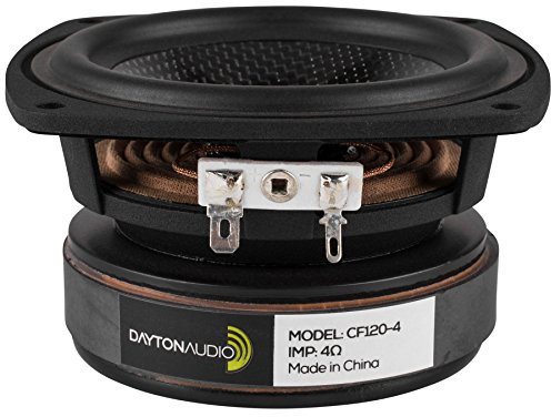 Dayton Audio CF120-4 4-1/2 Woven Carbon Fiber Midwoofer 4 Ohms