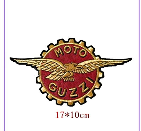 PATCH,TOPPA RICAMATA TERMOADESIVA ,,MOTO GUZZI CORONA AQUILA TOPPA PATCH RICAMATA TERMODESIVA CM.17X10,,