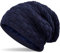 Hatstar Warme gefütterte Feinstrick Damen Beanie Herren Mütze | mit Flecht Muster und sehr weichem Fleece Innenfutter | Unisex Wintermütze weich & warm (9 | dunkelblau)