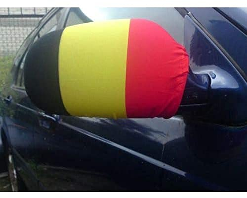 AZ FLAG - Lot de 2 Drapeau de Rétroviseur Belgique - Pack de 2 Drapeaux Belge Pour Voiture - Taille Unique