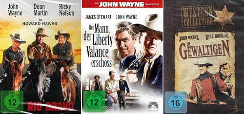 John Wayne Western Collection - Die Gewaltigen + Rio Bravo + Der Mann, der Liberty Valance erschoss + In letzter Sekunde [4-DVD]