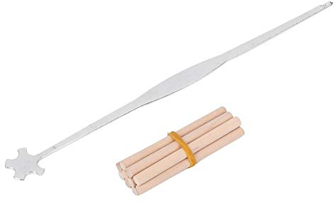 10 Stück Violin Sound Post Set, Holz Violine Säule Fichte Sound-Post Edelstahl Sound Post Setter Installiertes Werkzeug Musikinstrumentenzubehör