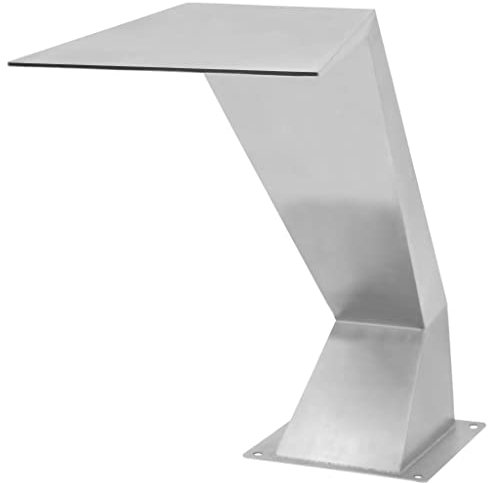 vidaXL Fuente de piscina de acero inoxidable 64x30x52cm Kit de cascada de agua de estanque de plata