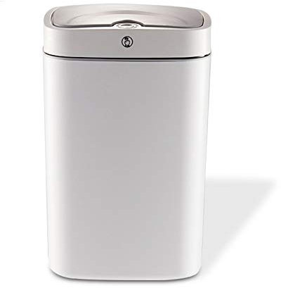 Poubelle La corbeille à induction intelligente moderne peut faire une poubelle automatique en plastique carré 18L poubelle ménagère peut avec couvercle pour salon chambre à coucher avec un Couvercle