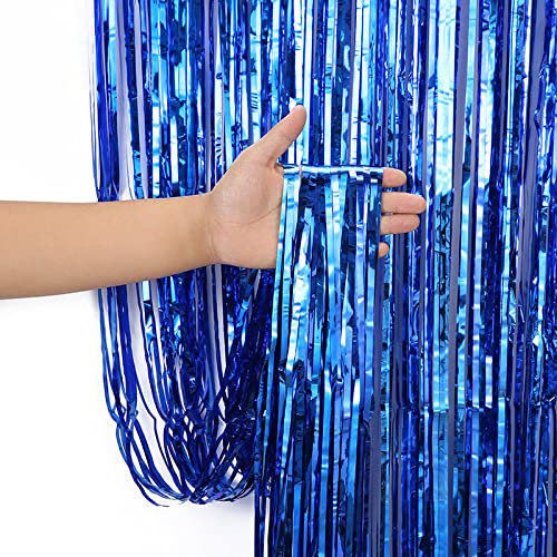 2m/2.5m/3m Foil Door Curtain [3m, Blue]