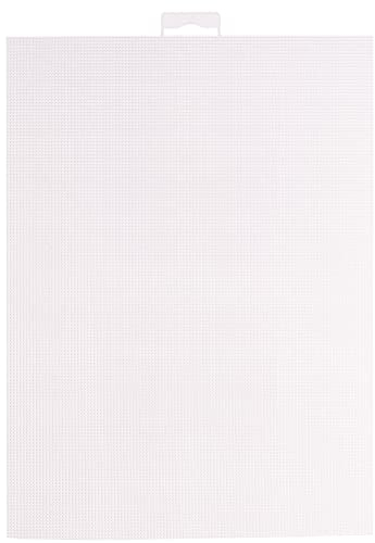 Vaessen Creative Plastic Canvas, 14 Count, Flexible Mesh Sheets for Crafts, Embroidery and Cross Stitch, 1 Piece, Size 21x28cm or 8.2x11 inches, Transparent