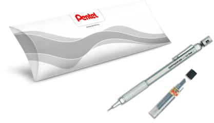 Pentel GraphGear PG515-A, Porte-mines technique 0,5 mm + 1 étui de 12 mines Hi-Polymer Super C505-HB