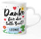 SpecialMe® Tasse mit Herzhenkel Erzieherin Kindergarten Danke für die tolle Zeit personalisierte Geschenke Namen Kinder weiß - Herz Standard