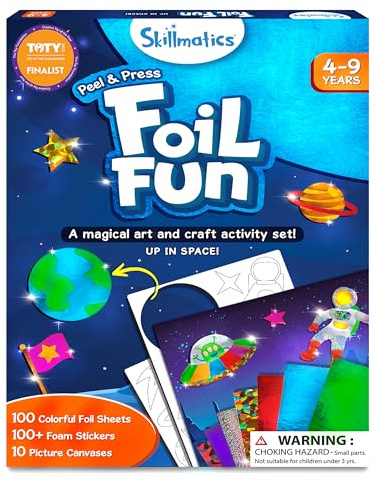 Skillmatics Foil Fun Space, Foil Art Activity Kit, Gift for Boys & Girls