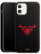 Holz Case kompatibel mit Apple iPhone 12 Mini Walnuss Handyhülle Echtholz Hülle Spider-Man Logo Marvel