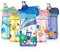 Fjbottle Kids Water Bottle with Straw, BPA Free Leak Proof 450ml Drinking Bottle, Eco Friendly Tritan Sports for Kids, One Click Flip Lid