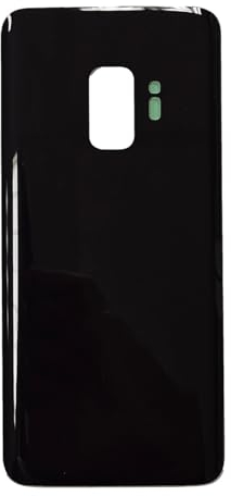 Smartex® Backcover Glas kompatibel mit Samsung Galaxy S9 (G960) - Big Hole, Glas Rückseite Ersatz (Schwarz)