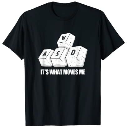 WASD PC Gamer Videospiel Gaming Zocken Geschenk Zocker T-Shirt