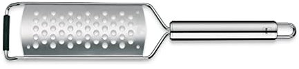 kela Küchenreibe Edelstahl 32 x 6,5 cm RONDO, Kronenreibe mit Lochreibfläche, Parmesanreibe, spülmaschinenfest, glänzend