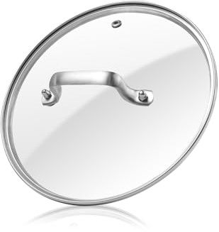 Antrader Deckel aus gehärtetem Glas, 20,3 cm Glasabdeckungen für Töpfe, Pfannen und Pfannen, 1 Set, transparent