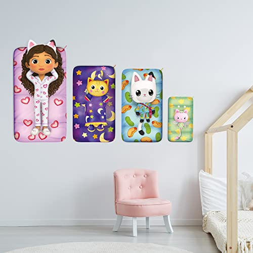 Themed Gabby's Dollhouse Wall Sticker - Bedtime Group Wall Art Kids Decal (60cm width x 35cm height)
