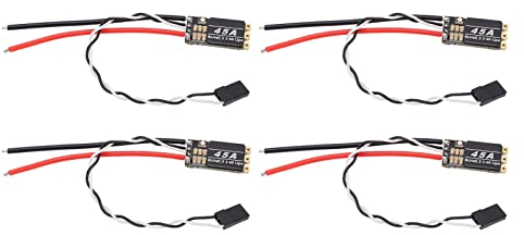 Keenso 4Pcs Bürstenloser ESC, 45A 2 6S Netzteil RGB LED Elektrische Geschwindigkeit Regler für RC FPV Quadcopter Flugzeug Drohne