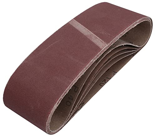 75mm x 533mm Mixed Grit 40-120 Abrasive Sanding Belt Sander Discs 5 Pack