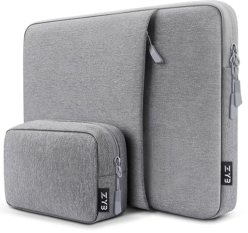 ZYB 16 Zoll Laptoptasche Hülle für 2021-2025 MacBook Pro 16 M4 M3 M2 M1 Max Pro,MacBook Pro 15,Notebook Tasche 16 Zoll für 16 Lenovo ThinkBook/IdeaPad VivoBook HP Asus Dell mit Zubehör Tasche-Grau