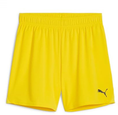 PUMA teamGOAL Shorts Wmns - Pantaloncini in Maglia Adulti Unisex, Faster Yellow-PUMA Black, 705754