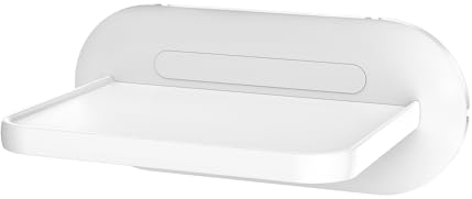 PlusAcc Wandhalterung für SHΟW 5 (1./2./3.Gen) & Show 11 - Halterung für Google Hub/Nest Hub,JBL andere Smart Speaker, integriertes Kabelmanagement, platzsparend im Wohn und Schlafzimmer (Weiß)