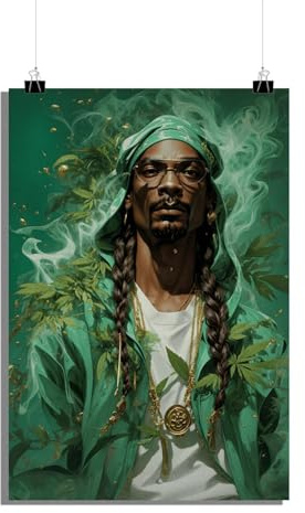 25 Artstreet Snoop Dogg Poster - Ikonisches Porträt des Rap-Legenden - Hochwertiger Wandkunst-Druck - Perfekt zum Einrahmen (Size 50x70)