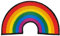 BP BRAUNERT PATCHES Regenbogen Aufnäher zum Aufbügeln oder Aufnähen Bügelbild Aufbügler für Kleidung Gestickter Bügelflicken LGBT Rainbow Pride Applikation Patch 1 Stück 7,2 x 4,4 cm Flach