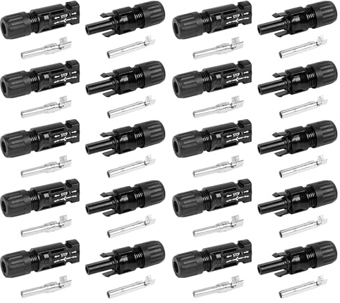 HELUKABEL Solarsteckverbinder Photovoltaik-Steckdose Buchse + Stecker MC4 Made in Germany (x10)