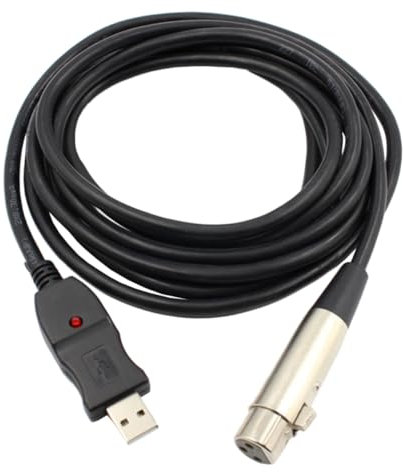 BESTonZON 3m Cable Usb Xlr De Metros Adaptador Para Micrófonos y Grabación Micrófonos Usb Xlr
