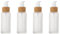 Lot de 4 flacons vides en Verre dépoli avec Pompe de Voyage Rechargeables pour Lotion cosmétique 50 ML