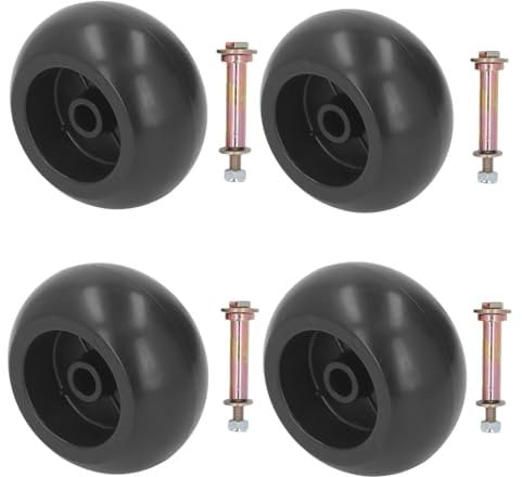 Deck Wheel Kit, 4Pcs Deck Wheel 5/8in XLB‑1138 103‑3168 103‑7263 103‑4051 Lawn Mower Anti Scalp Wheel Deck Roller Gauge Wheels for Toro