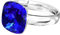 925 Sterling Silber 44 farben Ringe für Damen Verstellbarer mit Marken Kristalle, Glänzend Cubic Zirkonia Ring Fingerring Kommt in Schmuck Geschenk Box (Majestic Blue)