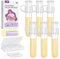 Nuliie Colostrum Collector Kit 7ml/6pcs, Leakproof, Reusable Breast Milk Collector, Heat & Freezer Resistant, BPA-Free, With Cotton Cloth Wipe, Storage Case, Cleaning Brush - Ready-to-Use for Newborns