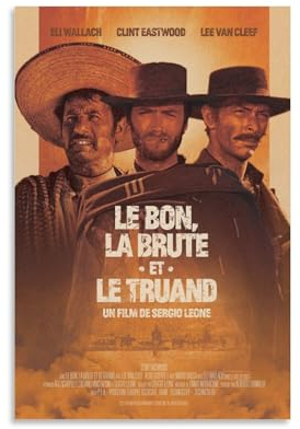 REDCHAMBER Italienischer epischer Western-Kopfgeldjäger-Film, The Good, The Bad And The Ugly, Wandkunst, Poster, dekorativ, modern, Heimdruck, Kunstwerke, Poster, 60 x 90 cm