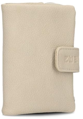 Zwei Damen Geldbörse MW5 weiches Kunstleder (13x10x3cm) Brieftasche aus hochwertigem Kunstleder mit Druckknopf & Reißverschluss, Geldbörse mit Münzfach, 6 Kartenfächern, 1 Scheinfach (Nubuk-Linen)